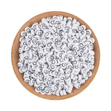 100-500Pcs 7*4MM Acrylic Smiley Face Beads DIY Jewelry Making Spacer