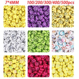 100-500Pcs 7*4MM Acrylic Smiley Face Beads DIY Jewelry Making Spacer