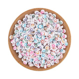 100-500Pcs 7*4MM Acrylic Smiley Face Beads DIY Jewelry Making Spacer