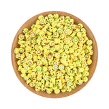100-500Pcs 7*4MM Acrylic Smiley Face Beads DIY Jewelry Making Spacer