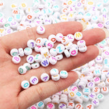 4x7mm Acrylic Letter Beads Mixed A-Z for DIY Jewelry Making