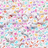 4x7mm Acrylic Letter Beads Mixed A-Z for DIY Jewelry Making