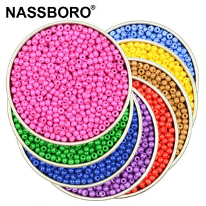 1000 2mm Czech Glass Seed Beads Charm Round Hole Spacer Beads