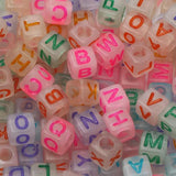 100pcs Mixed Square Letters Spacer Beads Acrylic DIY Jewelry Making