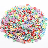 200pcs 6mm Colorful Flat Round Clay Beads for DIY Bracelets