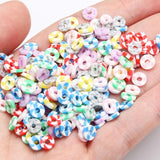 200pcs 6mm Colorful Flat Round Clay Beads for DIY Bracelets