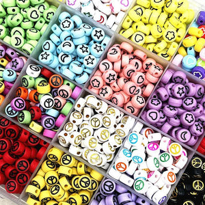 100-500pcs 7x4mm Oval Acrylic Spacer Beads DIY Jewelry Making