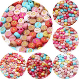 Chocolate Acrylic Alphabet Letter Beads Round Flat For DIY Bracelet