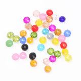 Faceted Austria Glass Beads 4mm 6mm Crystal Rondelle for Jewelry Making