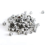 Acrylic Letter Beads Round Cube Spacer for DIY Jewelry Making