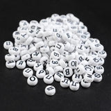 Acrylic Letter Beads Round Cube Spacer for DIY Jewelry Making