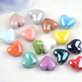 15mm Heart Ceramic Beads Spacer DIY Jewelry Making Necklace Bracelet Pendant