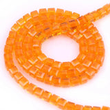 Green Austrian Glass Square Beads 2/3/4/6/8/10MM