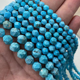 Natural Stone Turquoise Faceted Beads for Jewelry Making