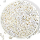 Pearl Beige Loose Beads 4-12mm DIY Jewelry Making Bracelet Sewing Accessories