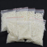 Pearl Beige Loose Beads 4-12mm DIY Jewelry Making Bracelet Sewing Accessories