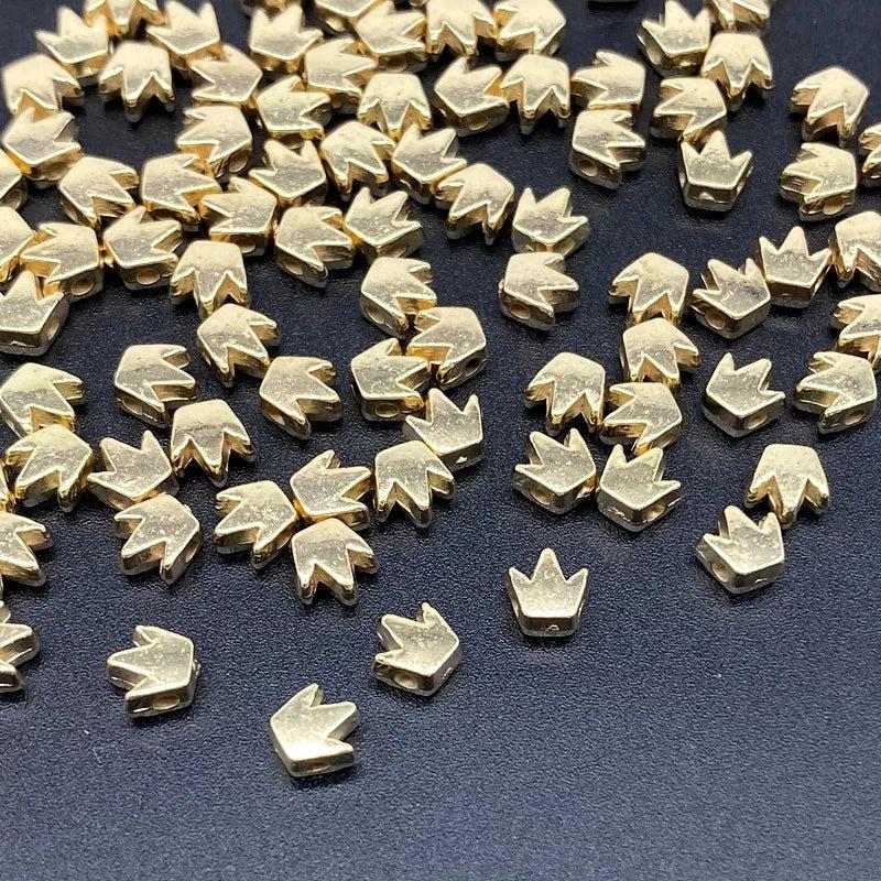 6mm Silver Crown Bead CCB Acrylic Spacer Charm Beads