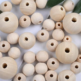 Natural Round Wooden Beads for Jewelry Making Charm