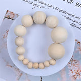 Natural Round Wooden Beads for Jewelry Making Charm