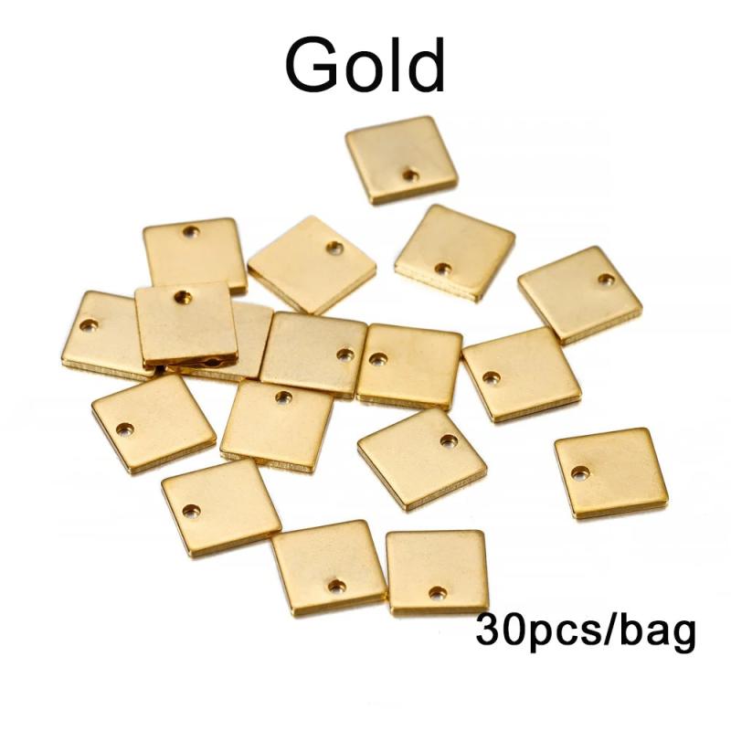 20-50pcs Stainless Steel Pendants Charm Handmake For DIY Bracelet