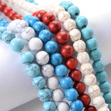 Turquoise Howlite Stone Bead Round Loose Beads Jewelry Making Supplies DIY