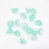 30pcs Trumpet Flower Lampwork Beads Charms Glass Beads for Jewelry Making
