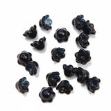 30pcs Trumpet Flower Lampwork Beads Charms Glass Beads for Jewelry Making