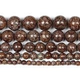 Smooth Brown Alabaster Round Beads for Jewelry Making 4-12MM