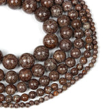Smooth Brown Alabaster Round Beads for Jewelry Making 4-12MM