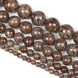 Smooth Brown Alabaster Round Beads for Jewelry Making 4-12MM