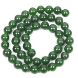 Green Taiwan Jade Chalcedony Round Beads 4-12 MM