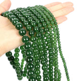 Green Taiwan Jade Chalcedony Round Beads 4-12 MM