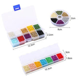 2mm Czech Glass Seed Beads Belt Box Set for DIY Bracelet Necklace