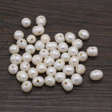Natural Pearl Round Big Hole Beads Jewelry DIY Necklace Bracelet