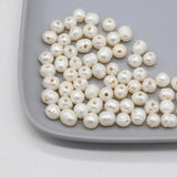 Natural Pearl Round Big Hole Beads Jewelry DIY Necklace Bracelet