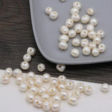 Natural Pearl Round Big Hole Beads Jewelry DIY Necklace Bracelet