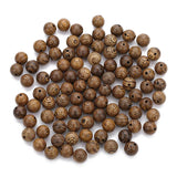 Natural Round Wood Beads Oval Loose Spacer Rosary Bead Large Hole Jewelry Bracel