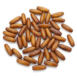 Natural Round Wood Beads Oval Loose Spacer Rosary Bead Large Hole Jewelry Bracel