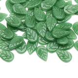 Leaf Shape Green Czech Glass Beads for Jewelry Making DIY