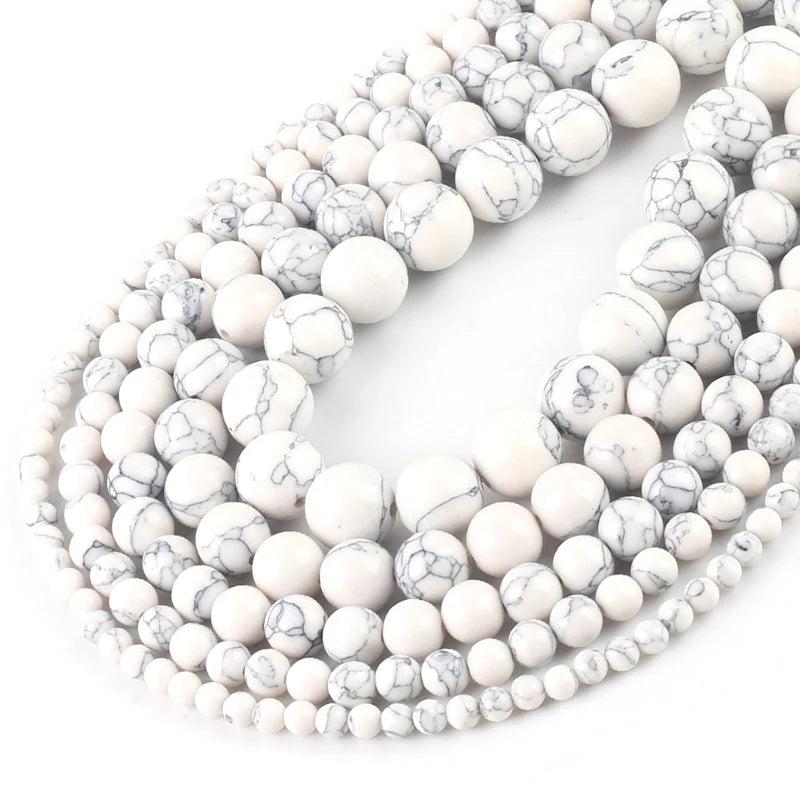 Howlite Turquoise Round Loose Beads 4/6/8/10/12mm for DIY Jewelry Making