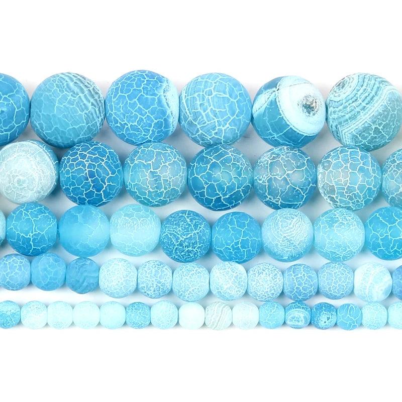 Frost Cracked Dream Fire Dragon Veins Agates Beads 4/6/8/10/12mm