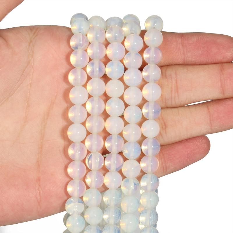 Round Natural Stone Beads for Jewelry Making Diy Bracelets 4-10mm