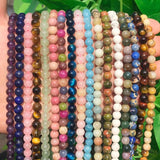 Round Natural Stone Beads for Jewelry Making Diy Bracelets 4-10mm