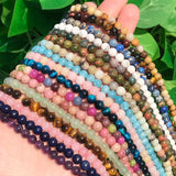 Round Natural Stone Beads for Jewelry Making Diy Bracelets 4-10mm