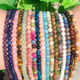 Round Natural Stone Beads for Jewelry Making Diy Bracelets 4-10mm