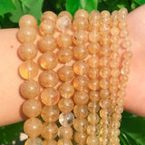 Round Natural Stone Beads for Jewelry Making Diy Bracelets 4-10mm
