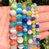 Round Natural Stone Beads for Jewelry Making Diy Bracelets 4-10mm