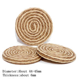 Round Rattan Straw Charms for Jewelry Making DIY