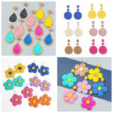 Round Rattan Straw Charms for Jewelry Making DIY