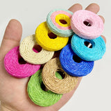 Round Rattan Straw Charms for Jewelry Making DIY